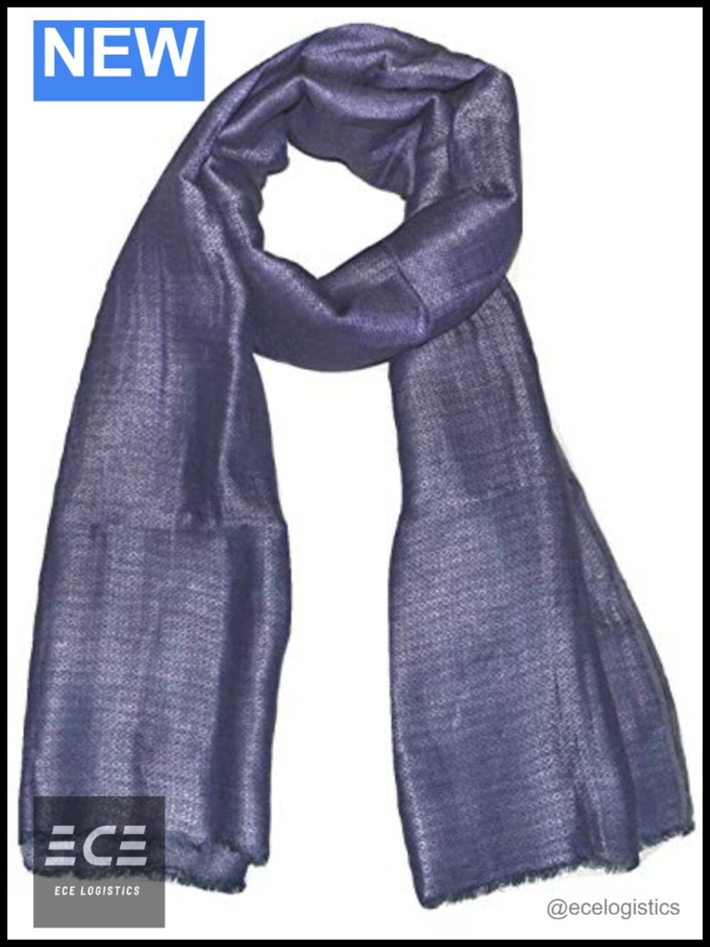 Linen Modal Scarf Two Tone Diamond Weave Eyelash Fringe Soft Airy Large